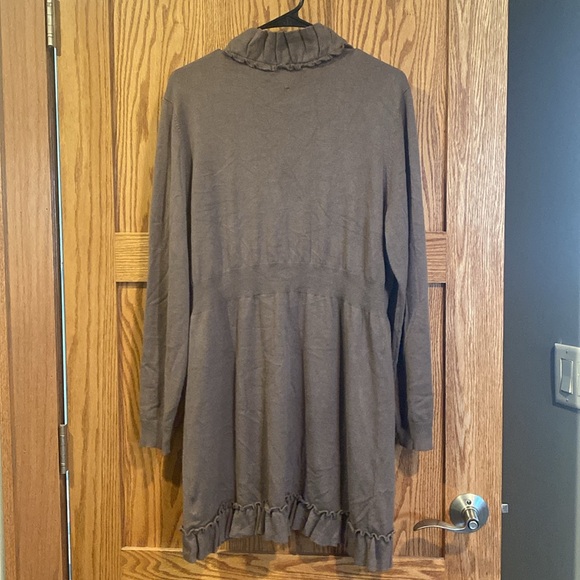 Style & Co Brown Ruffle Jacket Large - Picture 4 of 4